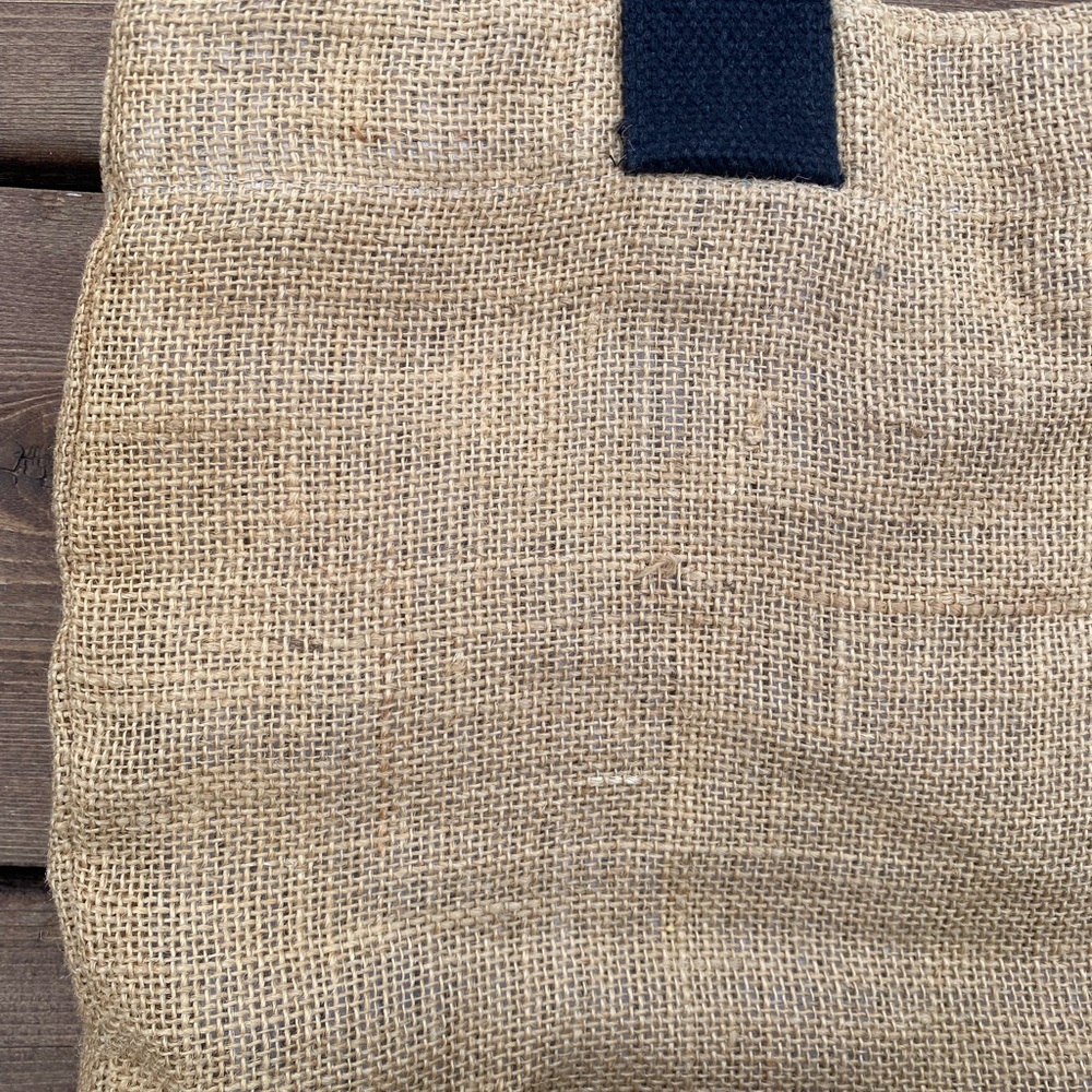 Mary & Martha Burlap Lined Tote Bag Ampersand View 6